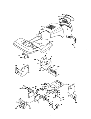 Chassis And Enclosures Diagram and Parts List for 917277310  Craftsman Lawn Tractor
