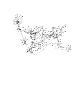 Steering Diagram and Parts List for 917286210  Craftsman Lawn Tractor