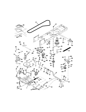 Ground Drive Diagram and Parts List for 917272053  Craftsman Lawn Tractor