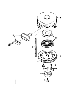 Rewind Starter No. 590420 Diagram and Parts List for 143567042  Craftsman Engine