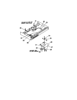 Cart Top (shown Upside Down) Diagram and Parts List for 706654371  Craftsman Tool Stand & Cart