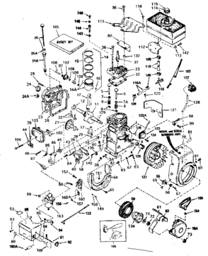 Engine Diagram and Parts List for 143754132  Craftsman Engine