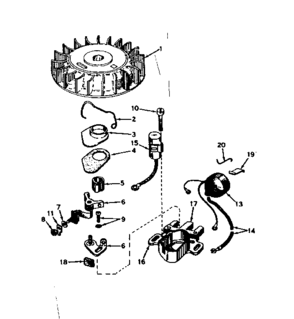 Magneto No. 610689a Diagram and Parts List for 143566182  Craftsman Engine