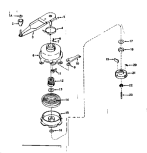 No-pull Starter No. 590378 Diagram and Parts List for 143171132  Craftsman Engine