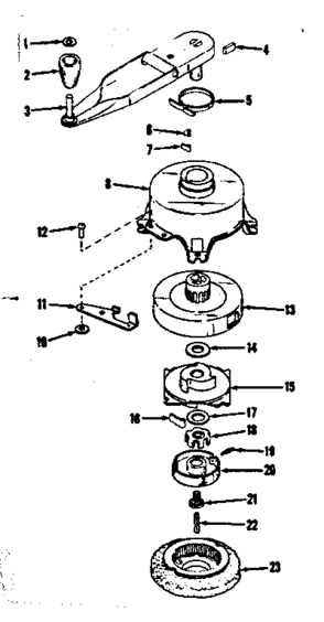 Ratchet Self Starter Diagram and Parts List for 143101030  Craftsman Engine
