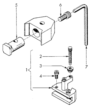 Quick-change Toolpost Diagram and Parts List for 549289000  Craftsman Lathe