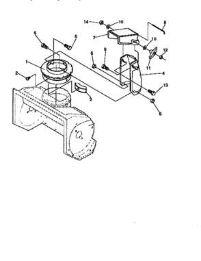 Discharge Chute Diagram and Parts List for 536884570  Craftsman Snow Blower