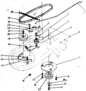 Mower Deck Diagram and Parts List for 24788101  Craftsman Lawn Mower