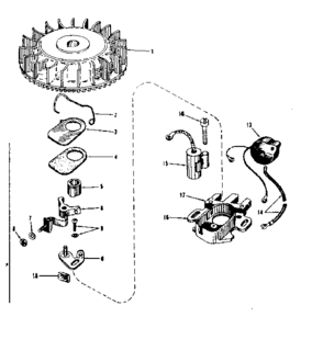 Magneto No. 30362 (phelon F-3220-m3) Diagram and Parts List for 143502041  Craftsman Engine