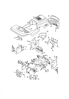 Chassis And Enclosures Diagram and Parts List for 917271012  Craftsman Lawn Tractor