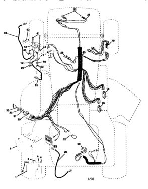 Electrical Diagram and Parts List for 917270640  Craftsman Lawn Tractor