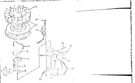 Magneto Number 610848 Diagram and Parts List for 143286112  Craftsman Engine