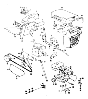 Drive Assembly And Grill Diagram and Parts List for 1318540  Craftsman Lawn Mower