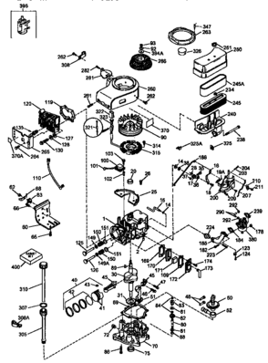 Replacement Parts Diagram and Parts List for 143951002  Craftsman Engine