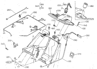 Dashboard Diagram and Parts List for 3904  Craftsman Lawn Mower