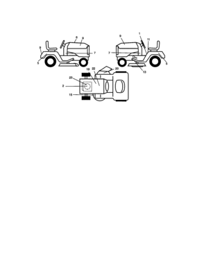 Decals Diagram and Parts List for 917270770  Craftsman Lawn Tractor
