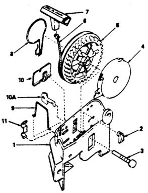 Rewind Starter No. 590531 Diagram and Parts List for 143384512  Craftsman Engine