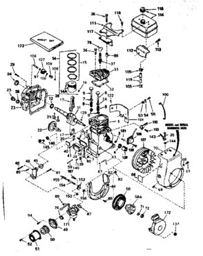 Solid State Ignition Diagram and Parts List for 143754082  Craftsman Engine
