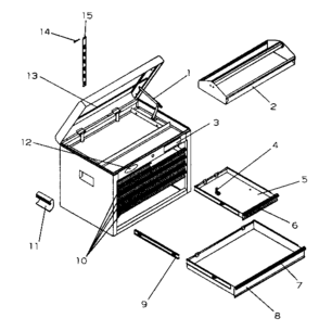 Cabinet Parts Diagram and Parts List for 706658853  Craftsman Tool Stand & Cart