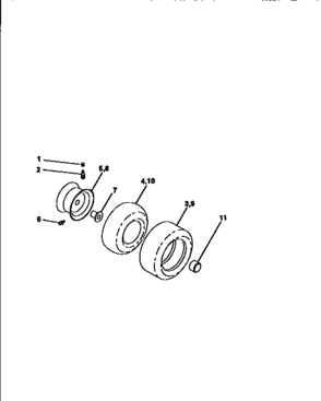 Wheels And Tires Diagram and Parts List for 917256451  Craftsman Lawn Tractor