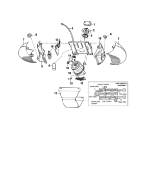 Motor Unit Assembly Diagram and Parts List for 13953990DS  Craftsman Garage Door Opener