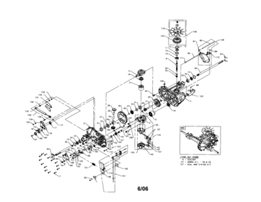 Part Location Diagram of 400505 Craftsman Lawn tractor transaxle