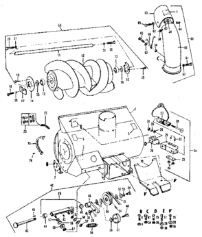 Auger  Assembly Diagram and Parts List for 842240731  Craftsman Snow Blower