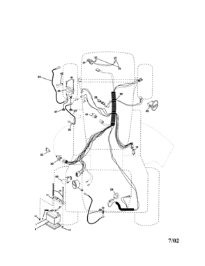 Electrical Diagram and Parts List for 917272265  Craftsman Lawn Tractor