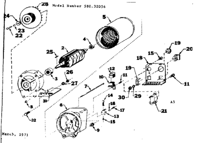 Part Location Diagram of 024044A00A Generac BRUSH ASSEMBLY
