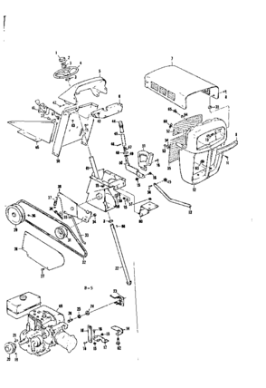Grill/tie Bar And Pulley Diagram and Parts List for 1318450  Craftsman Lawn Mower