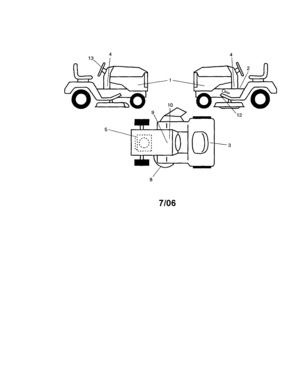 Decals Diagram and Parts List for 917276641  Craftsman Lawn Tractor