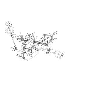 Steering Diagram and Parts List for 917286900  Craftsman Lawn Tractor