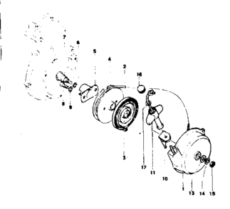 Recoil Starter Diagram and Parts List for 59301  Craftsman Water Pump