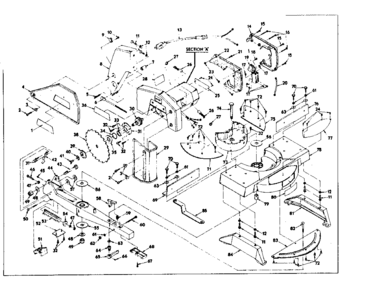 Unit Parts Diagram and Parts List for 31523731  Craftsman Saw