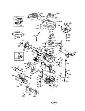 Engine Diagram and Parts List for 143016732  Craftsman Engine