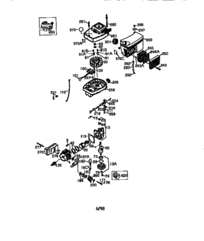 Engine 143.971670 Diagram and Parts List for 143971670  Craftsman Engine