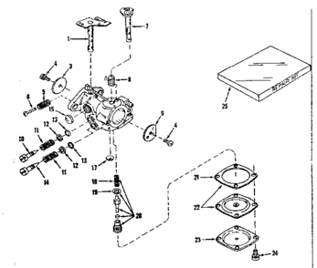 Carburetor No. 630875 (power Products) Diagram and Parts List for 143122272  Craftsman Engine