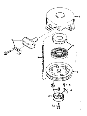 Rewind Starter No. 590449 Diagram and Parts List for 143576002  Craftsman Engine