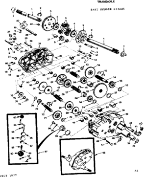 Replacement Parts Diagram and Parts List for 917633A84  Craftsman Lawn Tractor