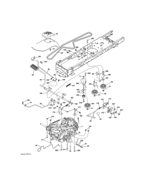 Ground Drive Diagram and Parts List for 917250842  Craftsman Lawn Tractor