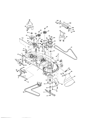 Mower Deck Diagram and Parts List for 917273662  Craftsman Lawn Tractor