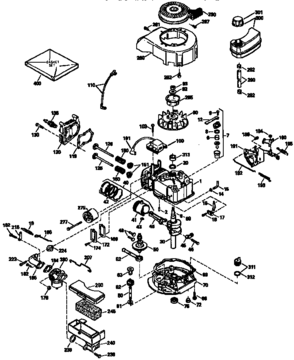 Replacement Parts Diagram and Parts List for 143943508  Craftsman Engine