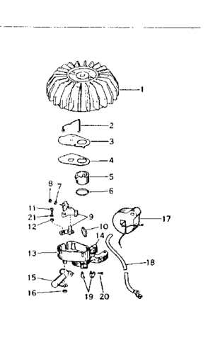 Magneto Diagram and Parts List for 91760022  Craftsman Chainsaw
