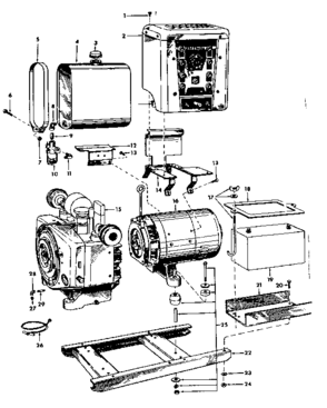 Unit Parts Diagram and Parts List for 11320994  Craftsman Welder