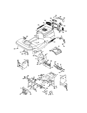 Chassis And Enclosures Diagram and Parts List for 917273810  Craftsman Lawn Tractor