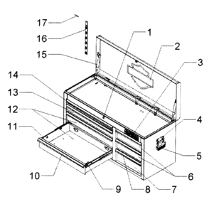 Part Location Diagram of 1009235 Craftsman Drawer trim