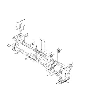 Frame Diagram and Parts List for 247204470  Craftsman Lawn Tractor