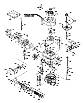 Engine Diagram and Parts List for 143384162  Craftsman Engine