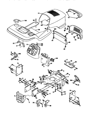 Chassis And Enclosures Diagram and Parts List for 917272021  Craftsman Lawn Tractor