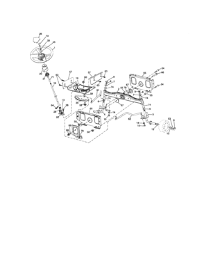 Steering Diagram and Parts List for 917286120  Craftsman Lawn Tractor